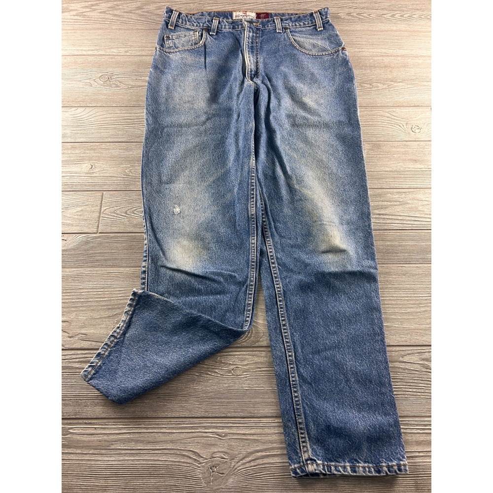 Vintage Levis 545 Mens 33x32 Loose Fit Jeans Brown Tab Made In USA Blue